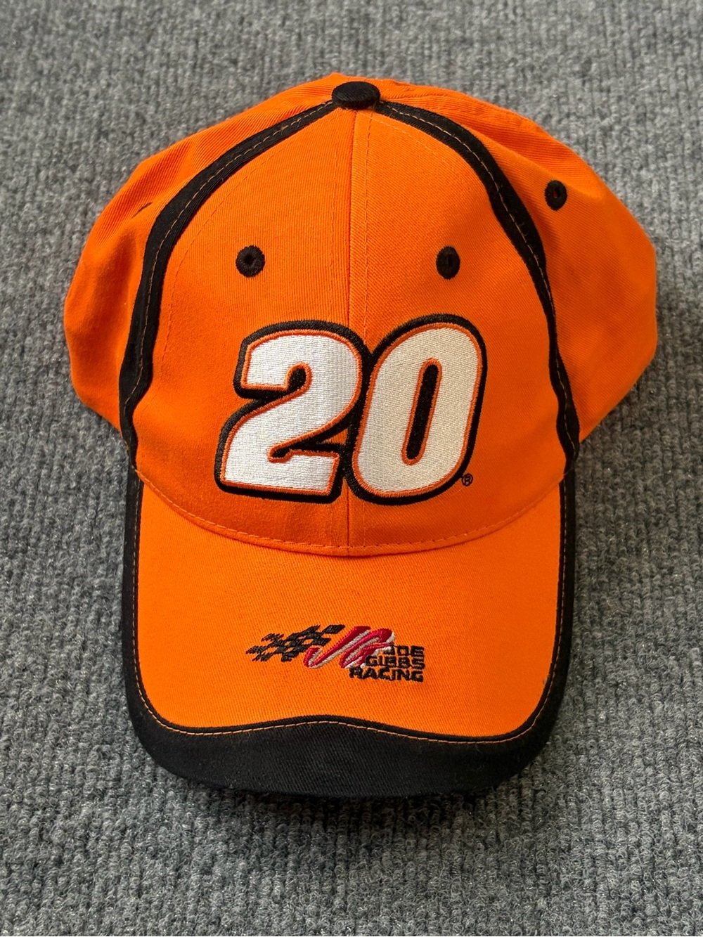 Tony Stewart #20 NASCAR Winners Circle Joe Gibbs Racing Orange Hat Adjustable